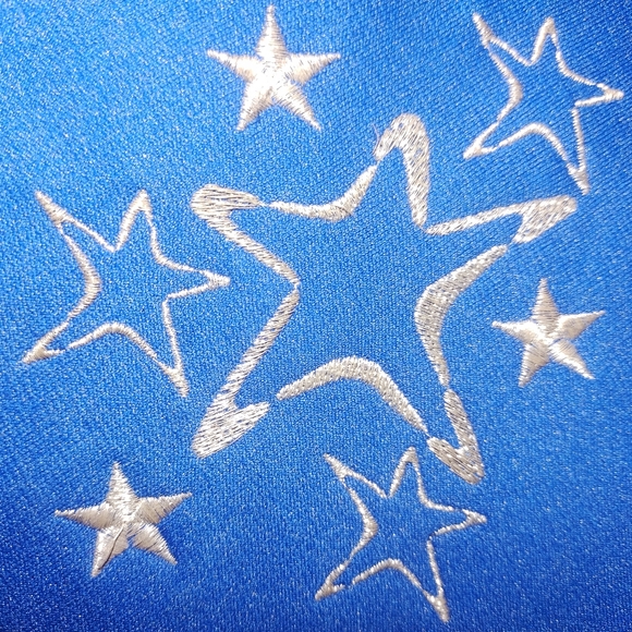 Teamleader Blue With Stars Cheerleader Skirt XL/14 - Picture 4 of 6